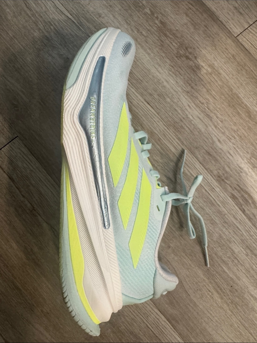 adidas Women’s Light Teal and Neon Yellow Running Shoe